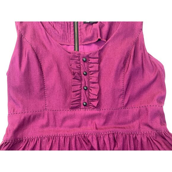 Kensie Magenta Dress - Size L - Fun Fit & Flare Design - Picture 3 of 11